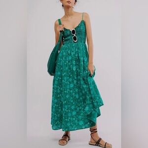 Free People Sweet Nothings Maxi Dress in Forest (size: XS)